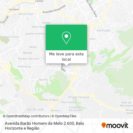 Avenida Barão Homem de Melo 2.600 mapa