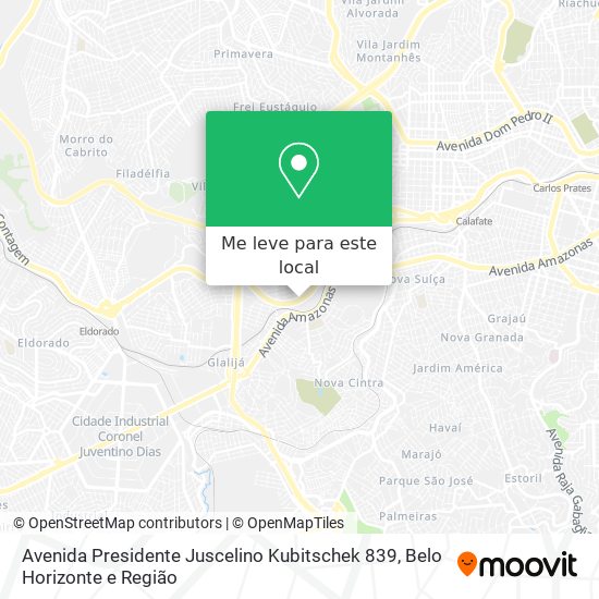 Avenida Presidente Juscelino Kubitschek 839 mapa