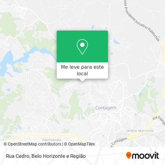 Rua Cedro mapa