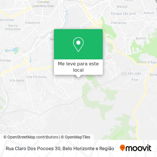 Rua Claro Dos Pocoes 30 mapa
