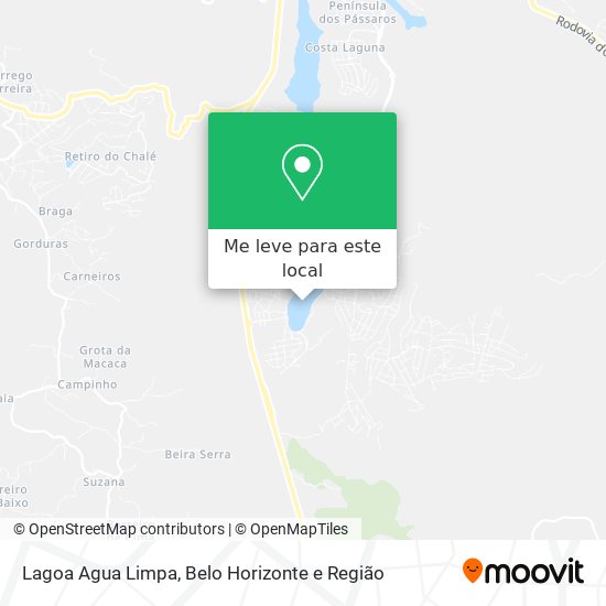 Lagoa Agua Limpa mapa