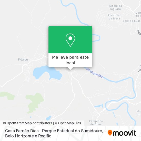 Casa Fernão Dias - Parque Estadual do Sumidouro mapa