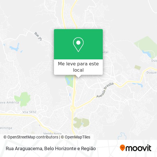 Rua Araguacema mapa