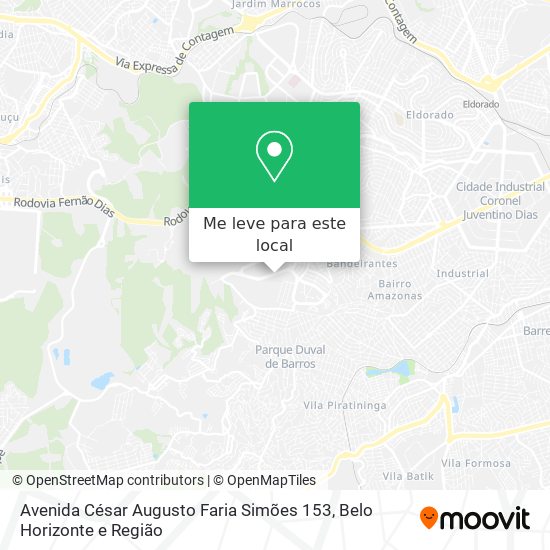Avenida César Augusto Faria Simões 153 mapa