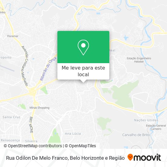 Rua Odilon De Melo Franco mapa