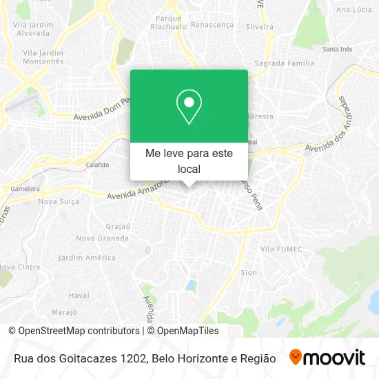 Rua dos Goitacazes 1202 mapa