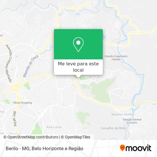 Berilo - MG mapa
