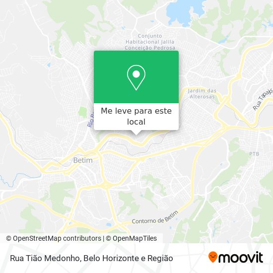 Rua Tião Medonho mapa