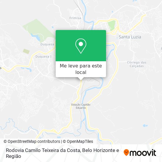 Rodovia Camilo Teixeira da Costa mapa