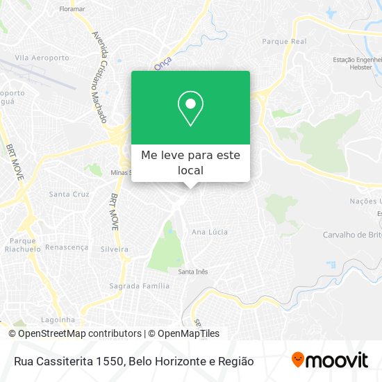 Rua Cassiterita 1550 mapa