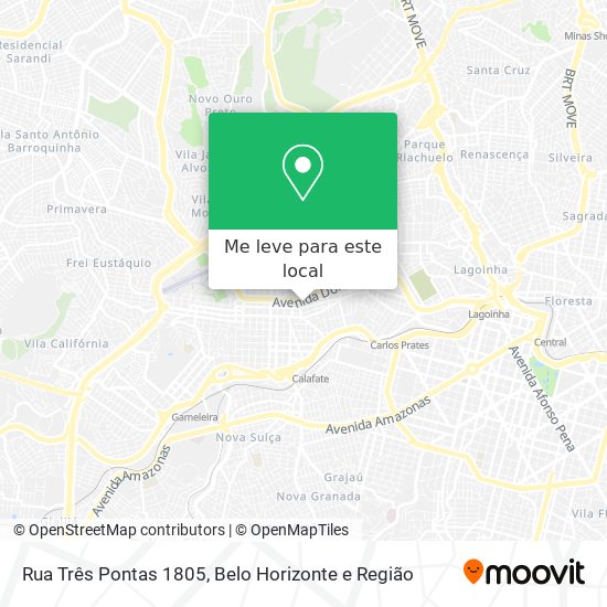 Rua Três Pontas 1805 mapa