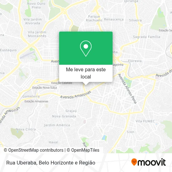 Rua Uberaba mapa