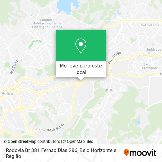 Rodovia Br 381 Fernao Dias 286 mapa