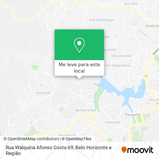 Rua Walquíria Afonso Costa 69 mapa
