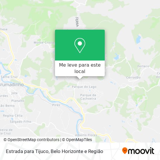 Estrada para Tijuco mapa