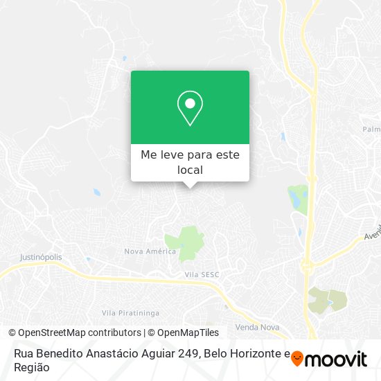 Rua Benedito Anastácio Aguiar 249 mapa