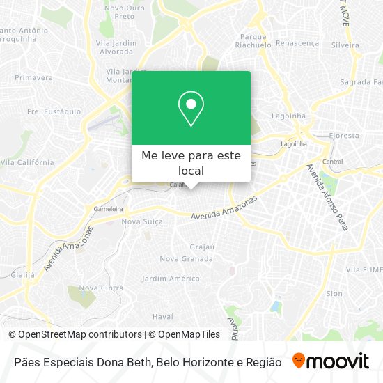Pães Especiais Dona Beth mapa