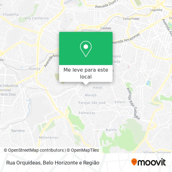 Rua Orquídeas mapa