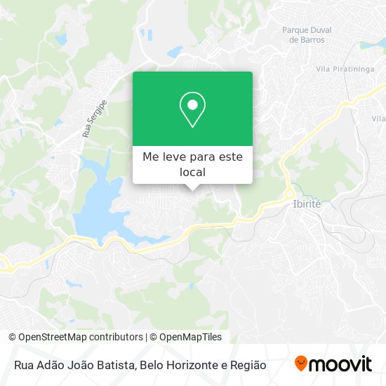 Rua Adão João Batista mapa