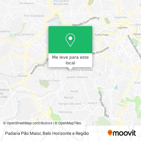 Padaria Pão Maior mapa