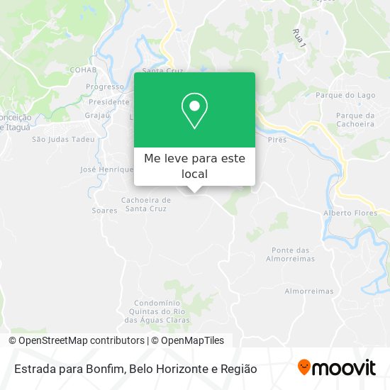 Estrada para Bonfim mapa