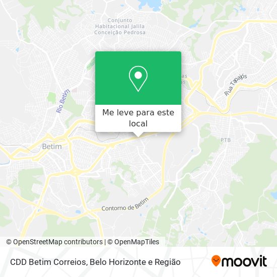 CDD Betim Correios mapa