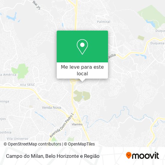 Campo do Milan mapa
