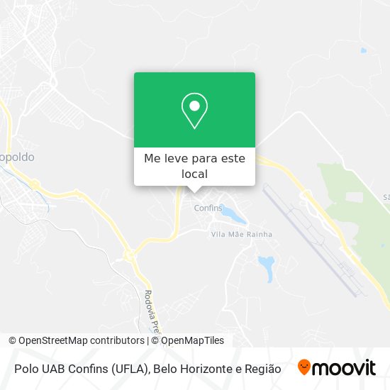 Polo UAB Confins (UFLA) mapa
