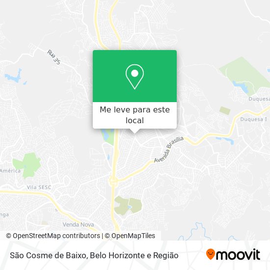São Cosme de Baixo mapa
