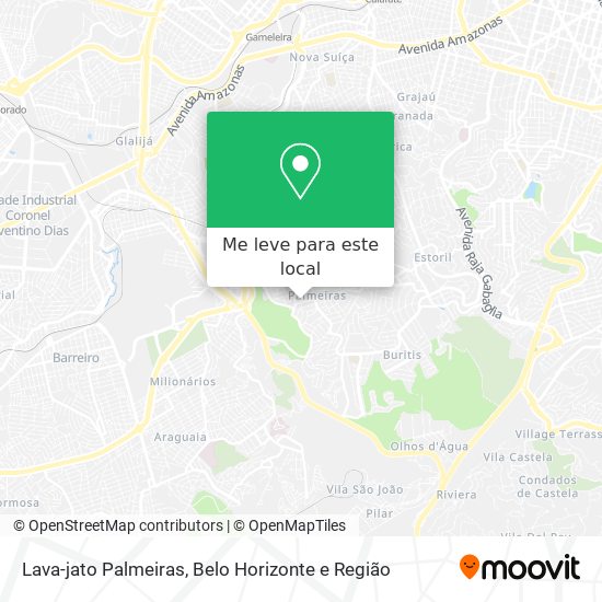 Lava-jato Palmeiras mapa