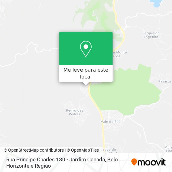Rua Príncipe Charles 130 - Jardim Canada mapa