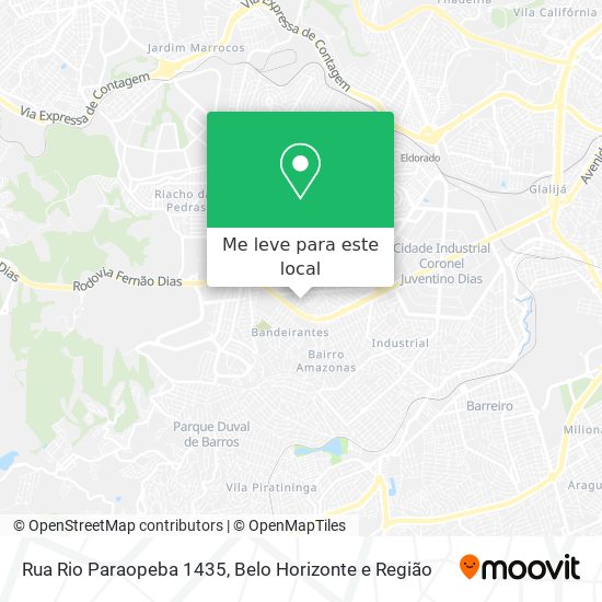 Rua Rio Paraopeba 1435 mapa