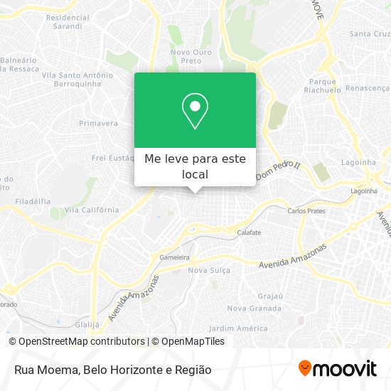 Rua Moema mapa