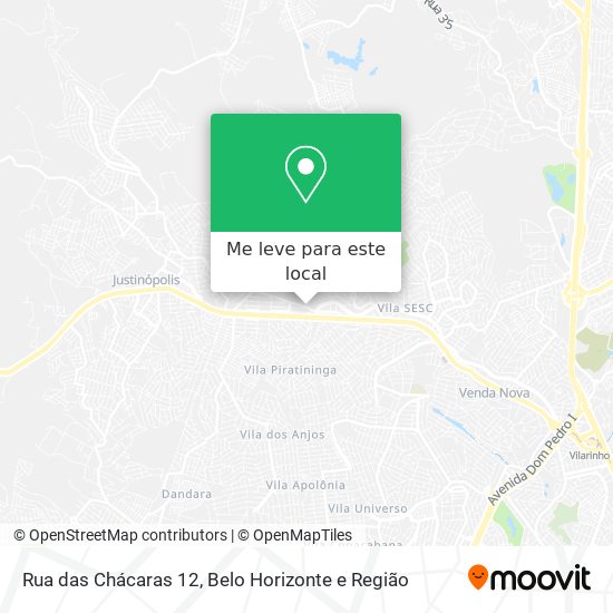 Rua das Chácaras 12 mapa