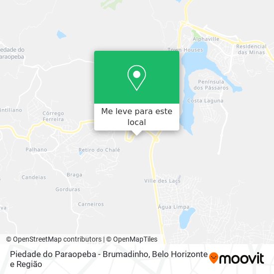 Piedade do Paraopeba - Brumadinho mapa