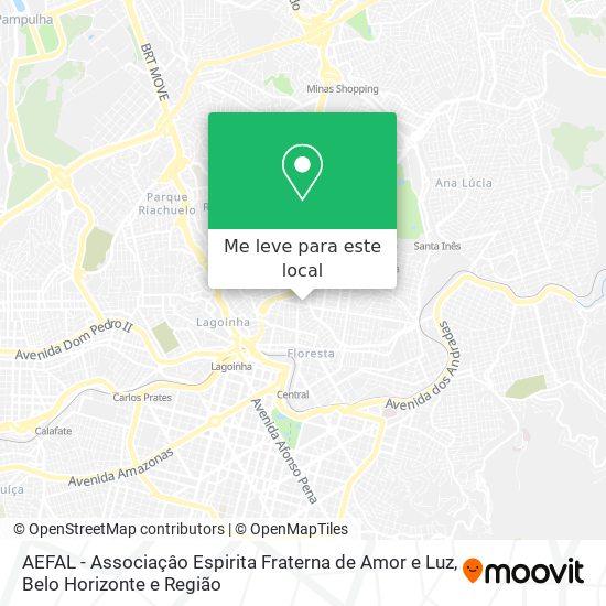 AEFAL - Associaçâo Espirita  Fraterna de Amor e Luz mapa