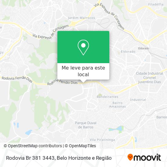 Rodovia Br 381 3443 mapa