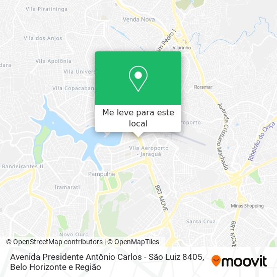 Avenida Presidente Antônio Carlos - São Luiz 8405 mapa