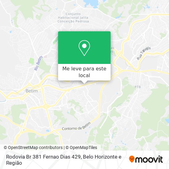Rodovia Br 381 Fernao Dias 429 mapa
