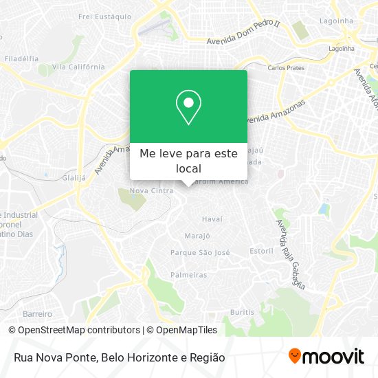 Rua Nova Ponte mapa