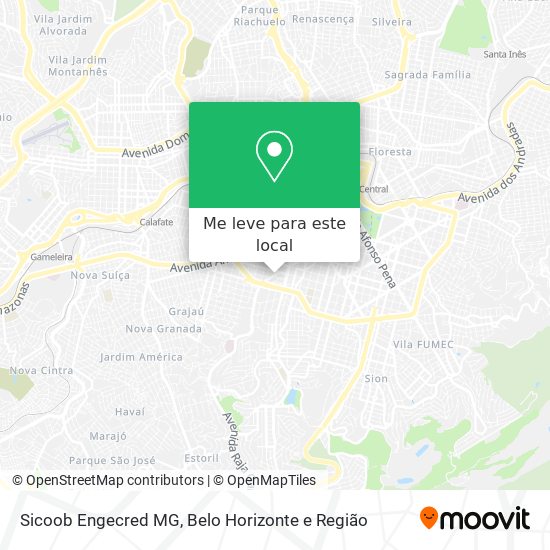 Sicoob Engecred MG mapa