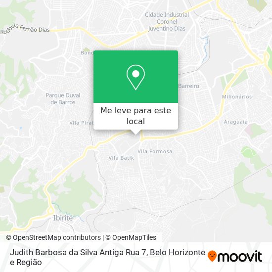 Judith Barbosa da Silva Antiga Rua 7 mapa