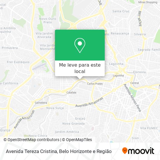 Avenida Tereza Cristina mapa