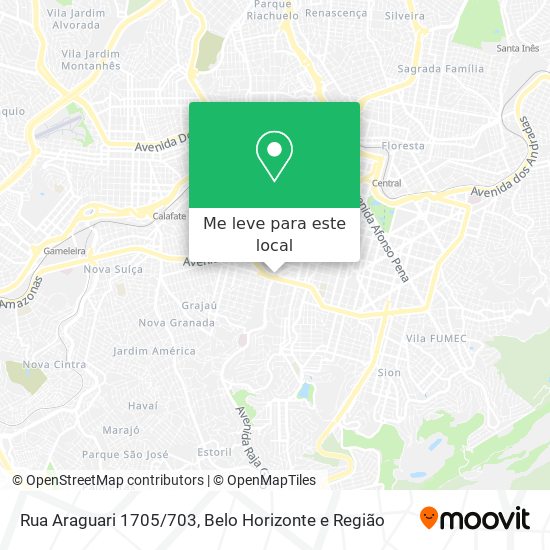Rua Araguari 1705/703 mapa