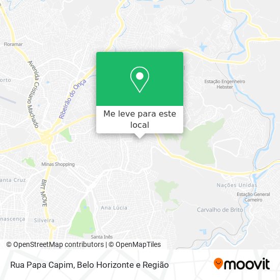 Rua Papa Capim mapa