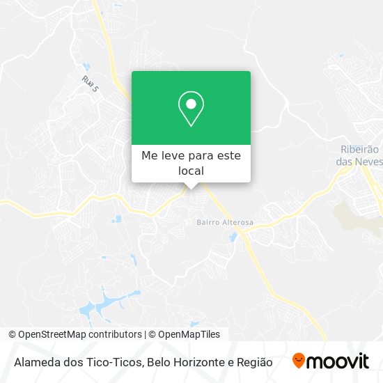 Alameda dos Tico-Ticos mapa