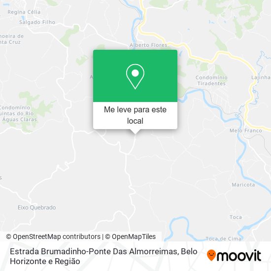 Estrada Brumadinho-Ponte Das Almorreimas mapa