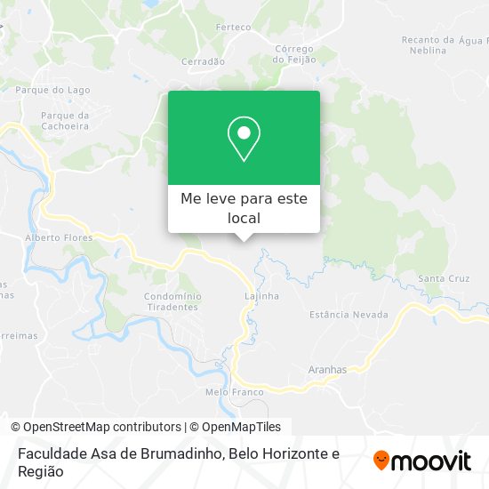 Faculdade Asa de Brumadinho mapa