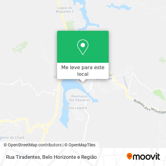 Rua Tiradentes mapa