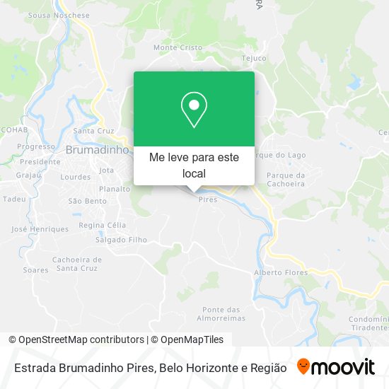 Estrada Brumadinho Pires mapa